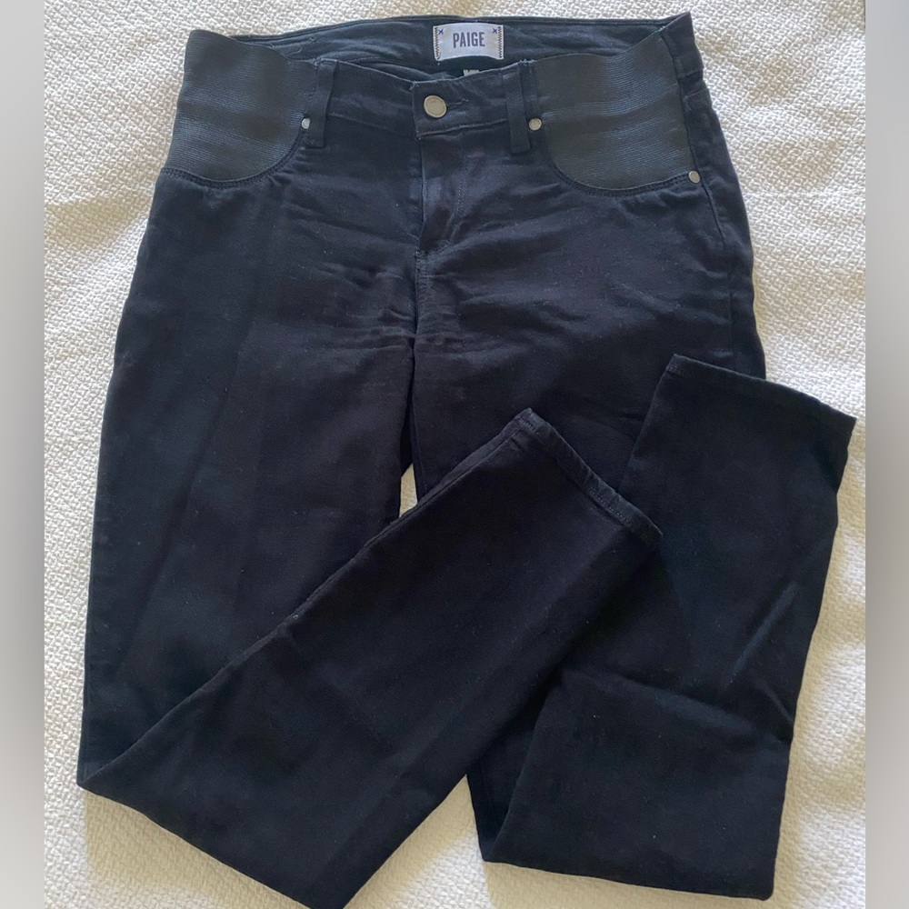 Paige Maternity Jeans “Verdugo Ultra Skinny” in Black - 28